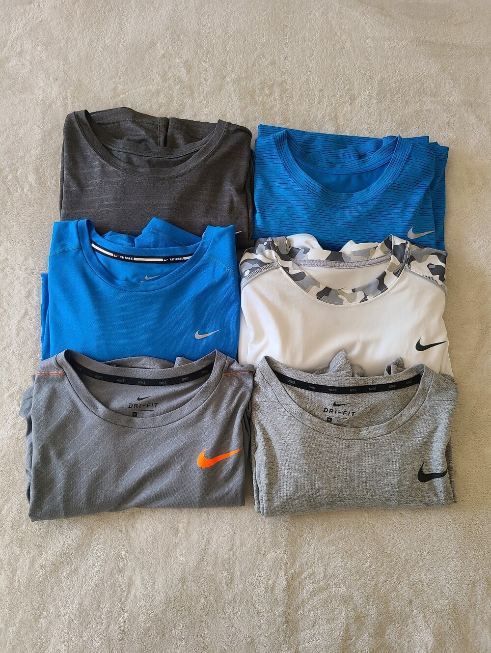 Lot of 6 Mens XL Nike Dri-Fit Shortsleeve Shirts